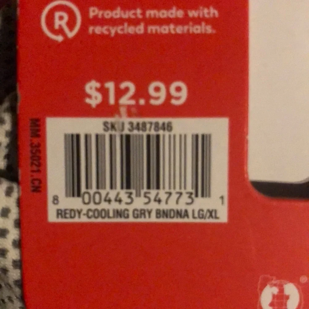 NWT Reddy cooling neck bandana L/XL